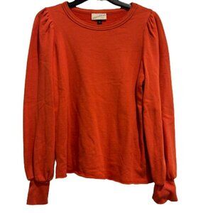 Universal Thread Coral Orange Puff Sleeve Sweater Women’s Size XS